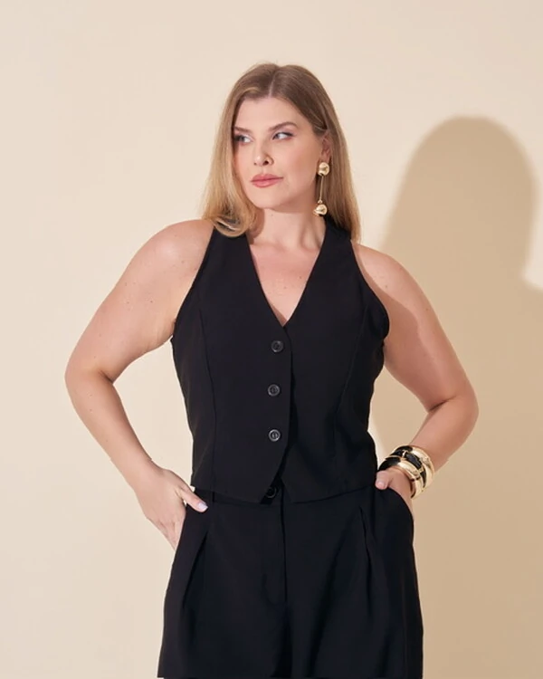 colete alfaiataria cropped kayla