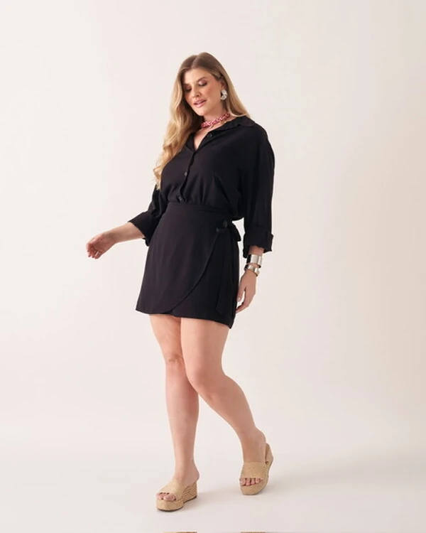 Saia shorts viscolinho poll kayla