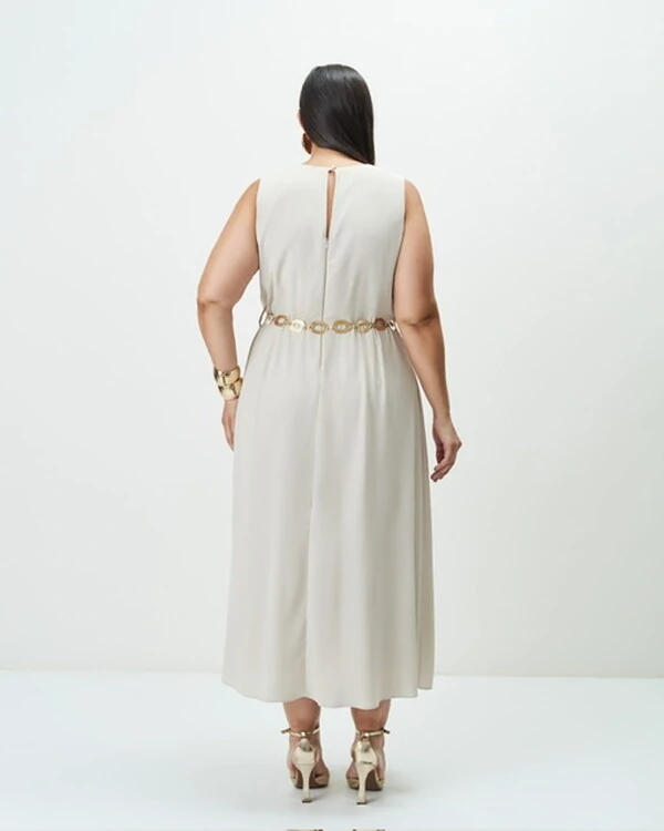 vestido decote transpassado classica quebela