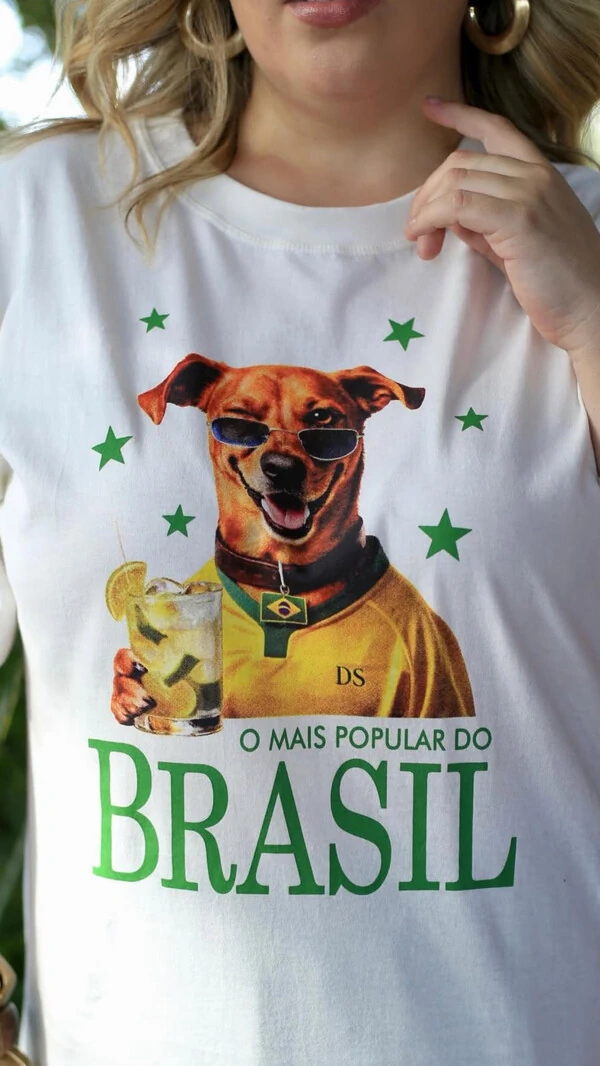 T shirt brasil cao caramelo