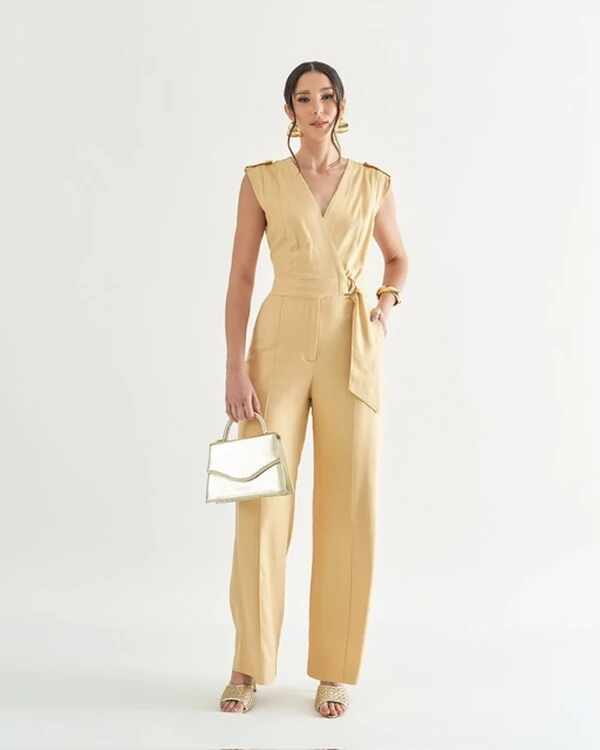 macacao transpasse em linho quebela