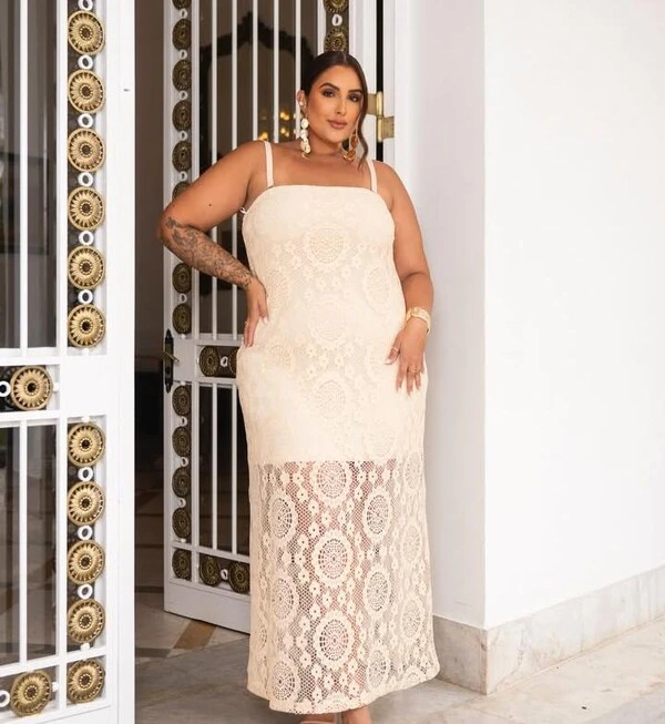 PROMO SEM TROCA Vestido longo natural Divas