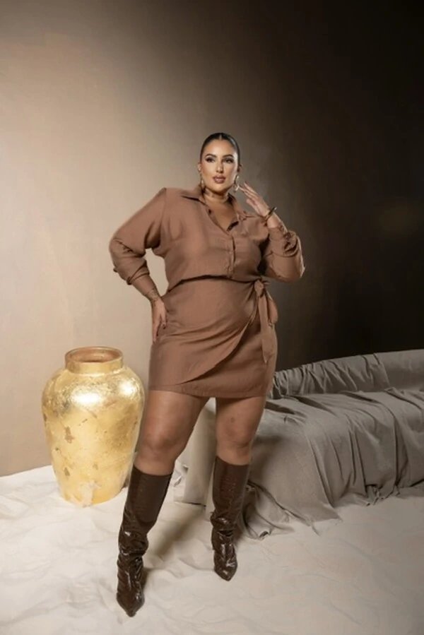 pre venda conjunto camisa com sai amarracao divas