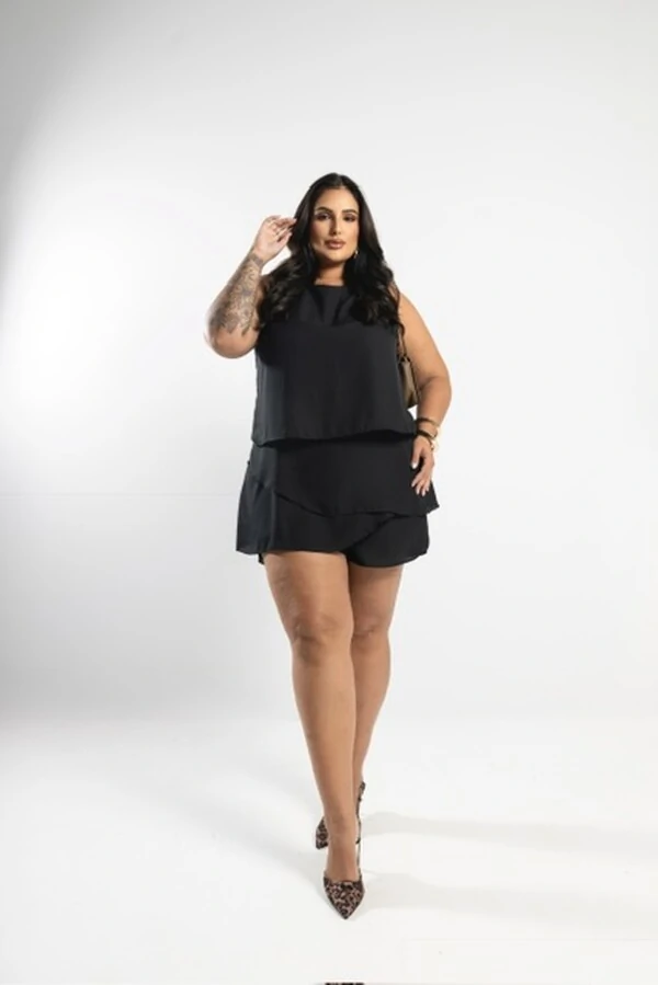 vestido macaquinho crepe calmaria milan