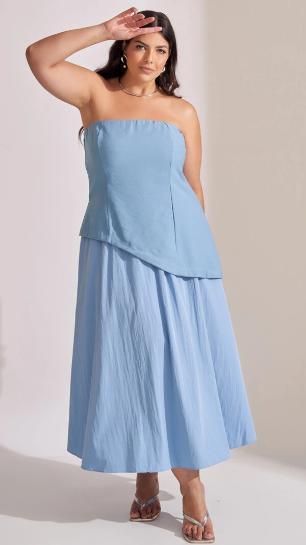 blusa tomara que caia viscose collab kayla