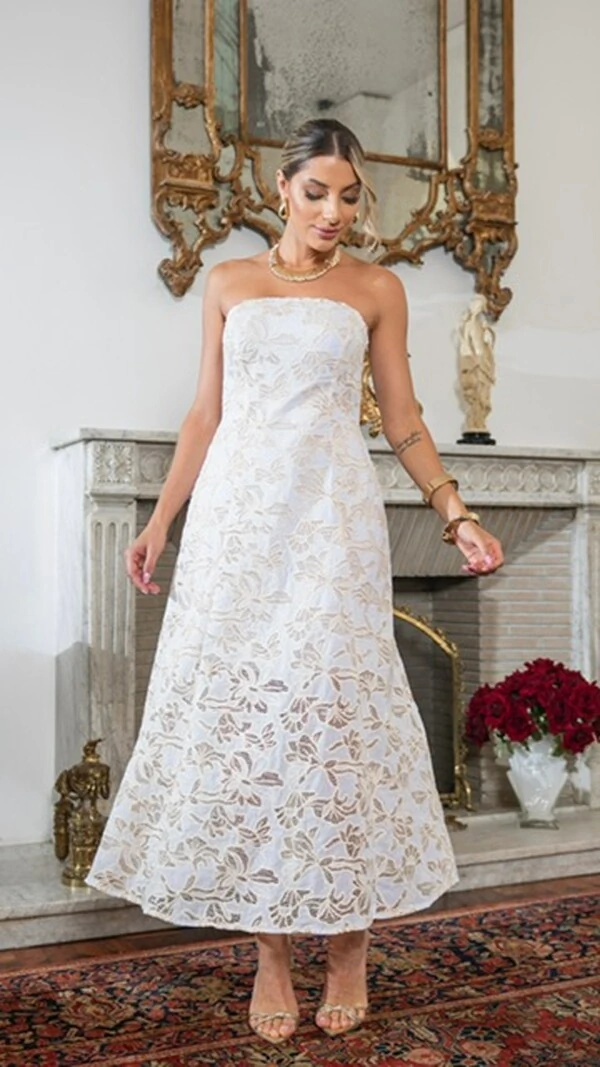 pre venda vestido renda tomara que caia rechilie divas