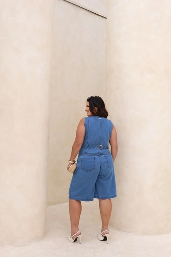 colete jeans 100%celia brunf provador