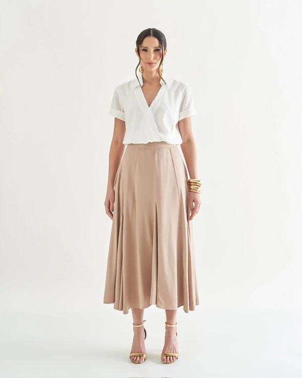 saia midi evase quebela