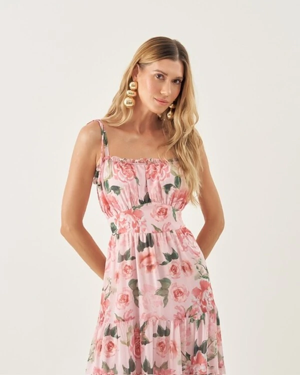 vestido floral florenza quebela