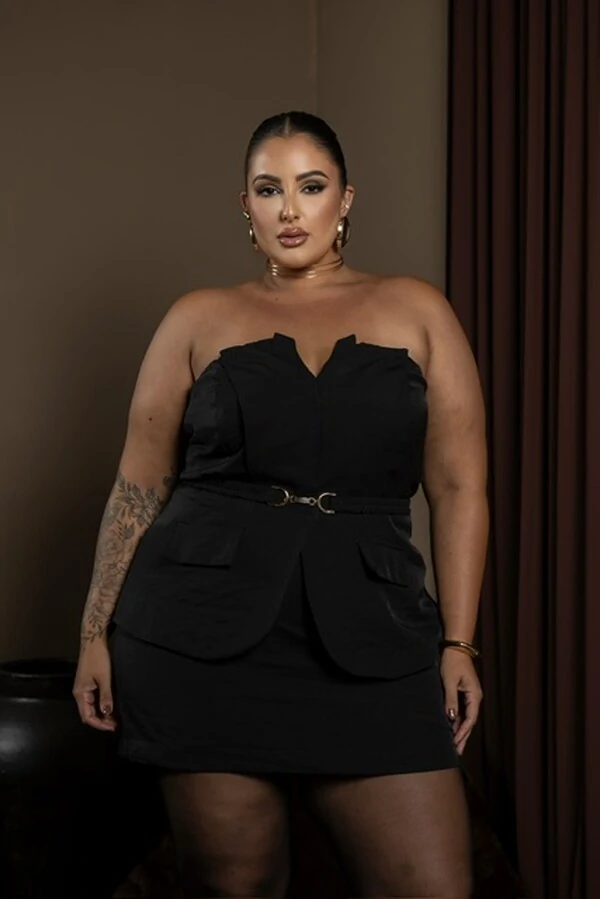 pre venda conjunto tomara q caia com shorts saia divas