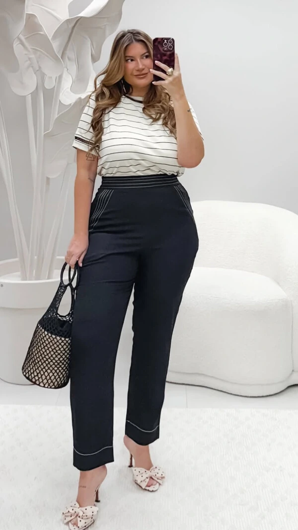 blusa malha listras upper