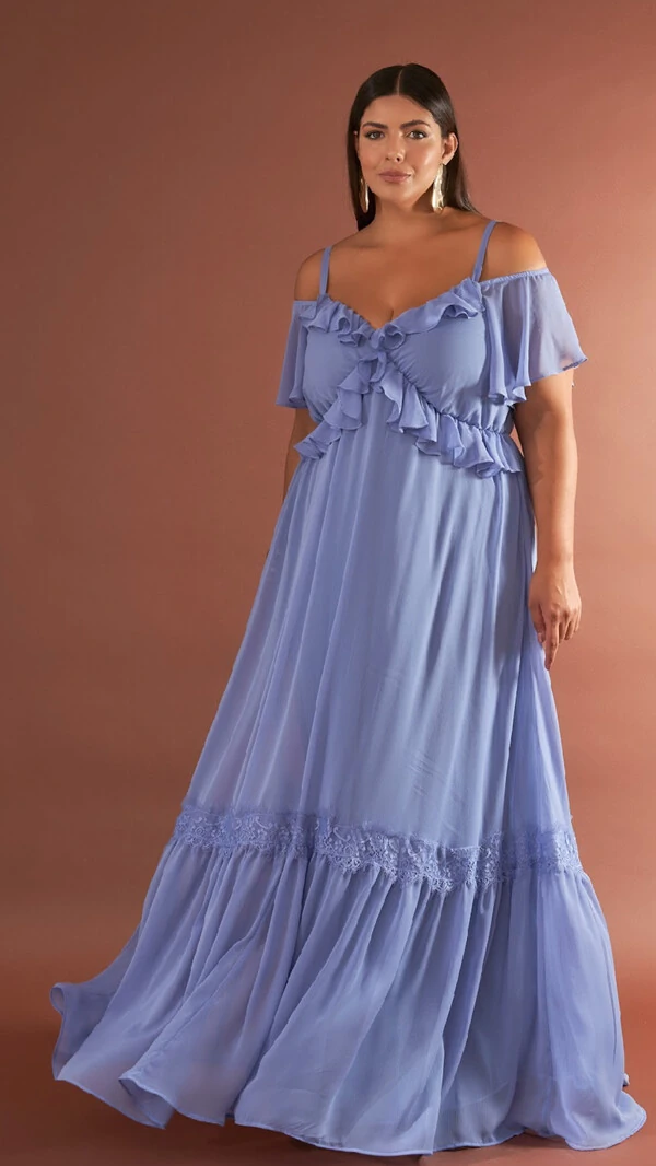 vestido longo romantic mix jabour quebela