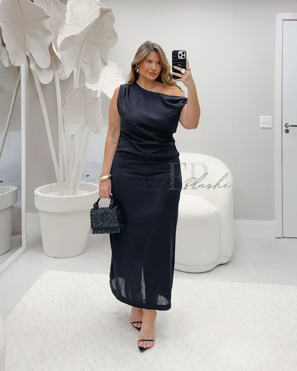 Vestido ombro linho sml provador