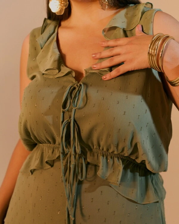 conjunto em crepe ggt com lurex chuvisco quebela