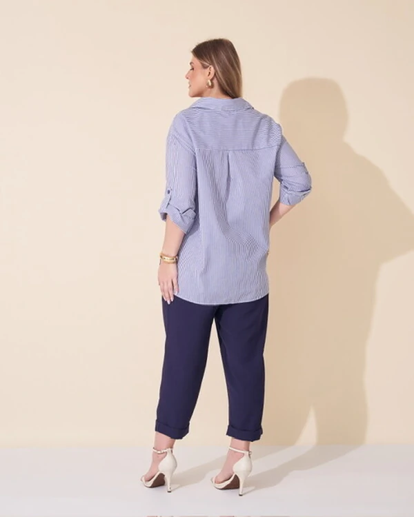 camisa stripes em algodao 100% kayla