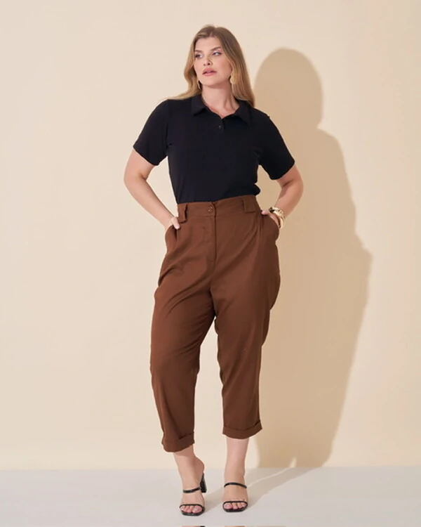 blusa malha micro rib polo kayla
