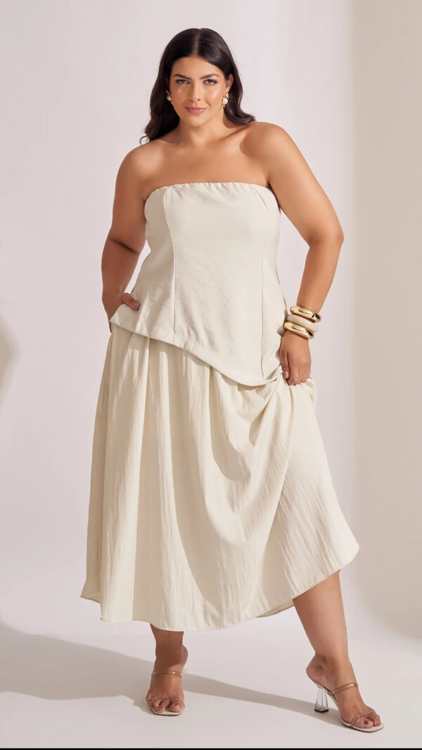 blusa tomara que caia viscose collab kayla