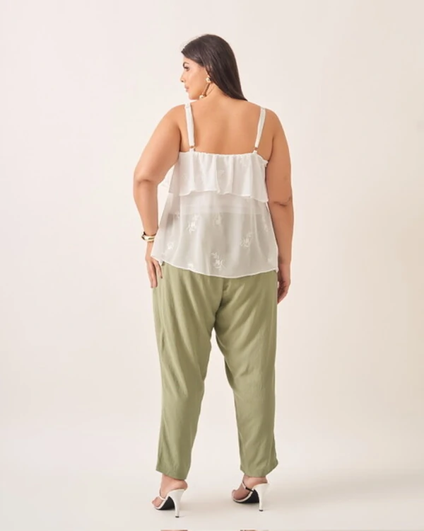 Blusa regata jabour cibele crepe kayla