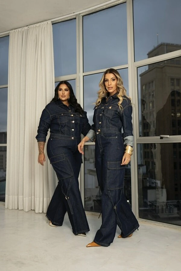 PRE VENDA calca jeans wideleg cargo divas