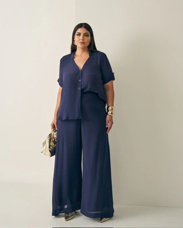 conjunto summer camisa+ calca reta quebela