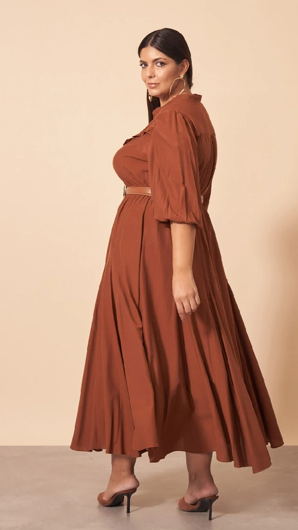 vestido midi in night quebela