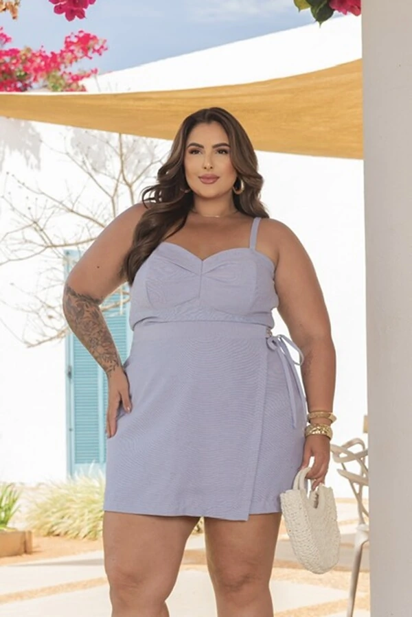 pre venda conjunto cropped decote coracao e saia transpassada divas