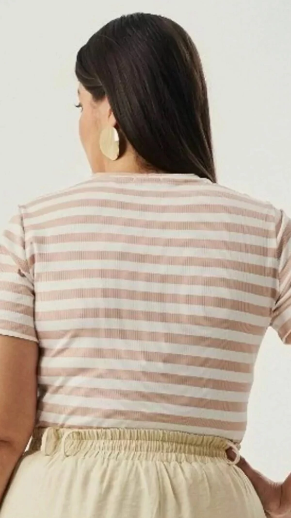 Blusa listrada maritima quebela
