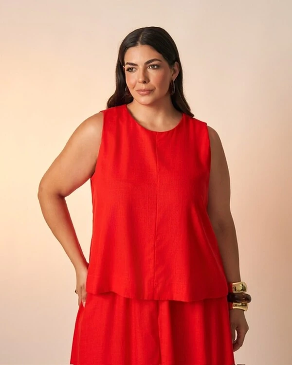 blusa viscose e linho clea kayla