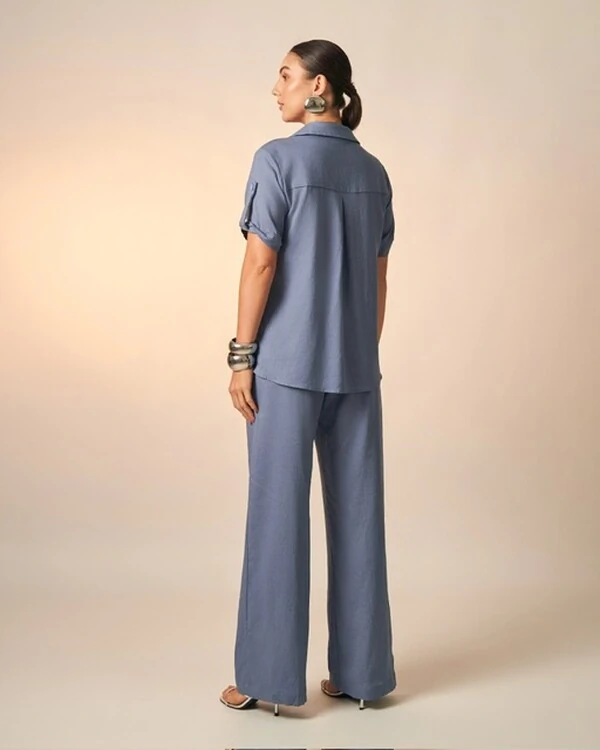 camisa nalu viscose e linho kayla