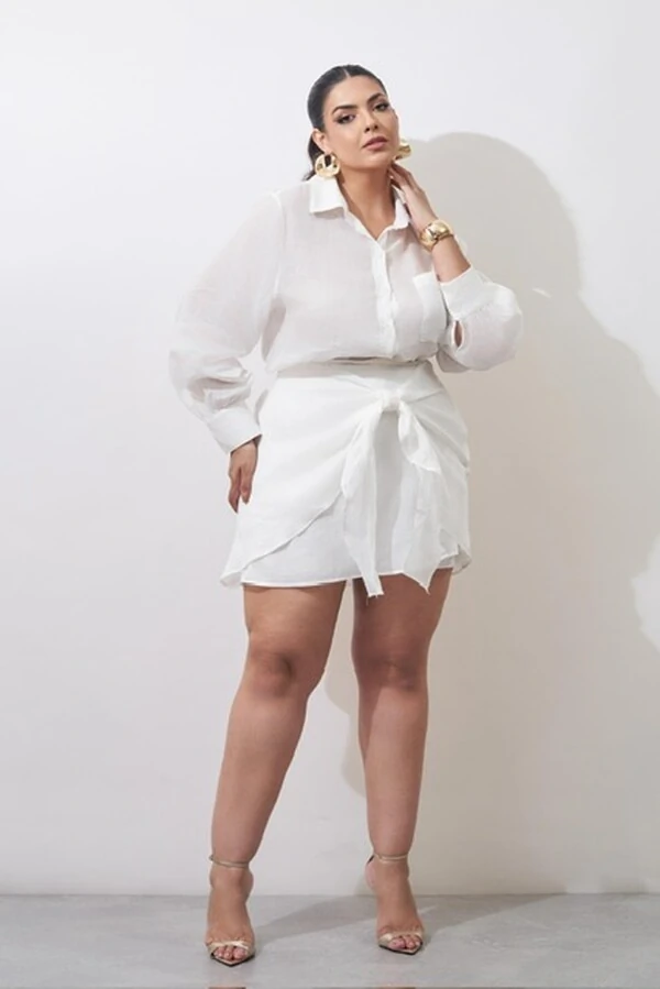 shorts saia ramie amarracao kayla