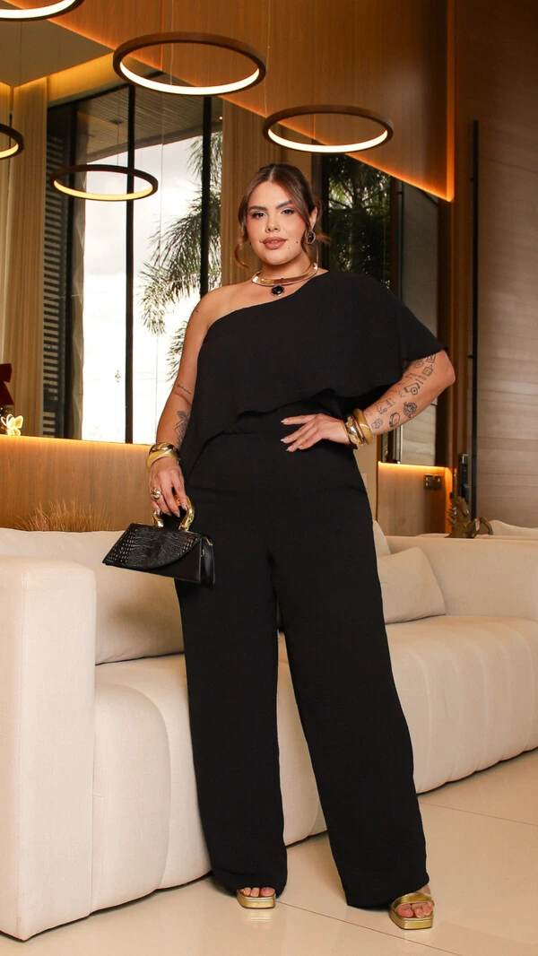 pre venda macacao babados air flow mel e canela