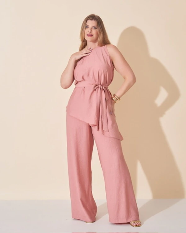 blusa um ombro viscose e poliamida assimetrica kayla