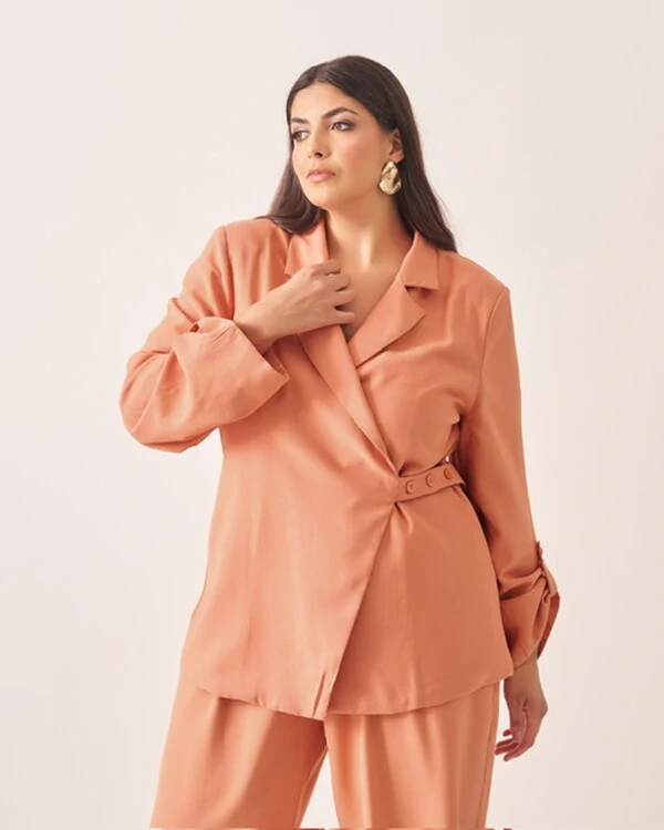 blazer nivea alfaiataria viscose com transpasse kayla