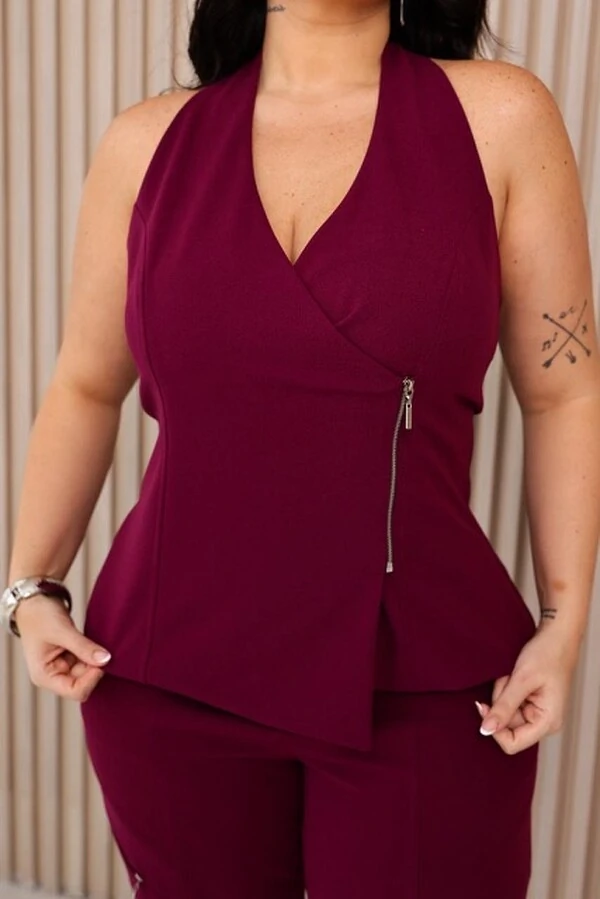 blusa alfaiataria crepe scuba diana upper