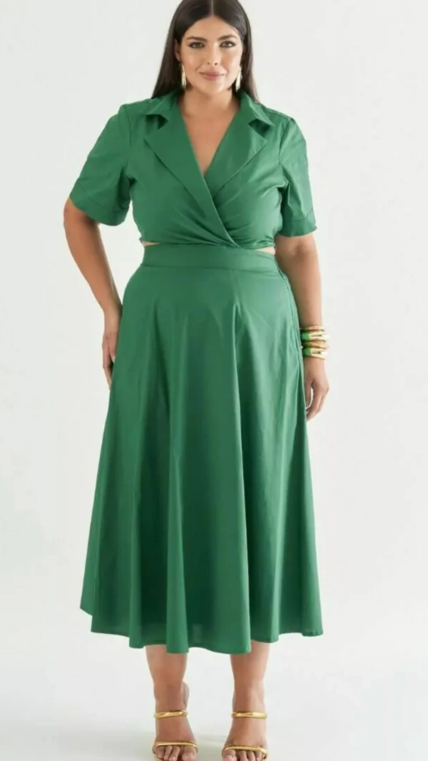 Vestido midi bless alfa quebela