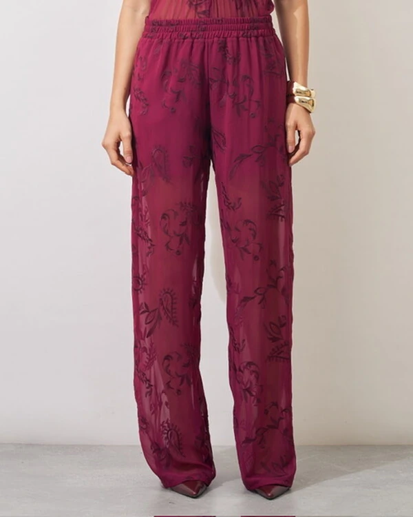 calca crepe com forro de shorts crepe trabalhado juli kayla