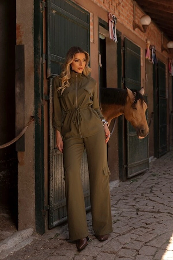 pre venda conjunto parka com calca cargo divas
