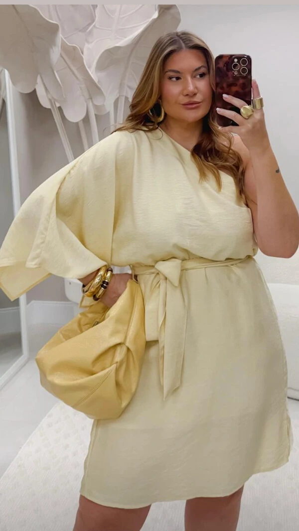 vestido viscolinho manga sino erica lore