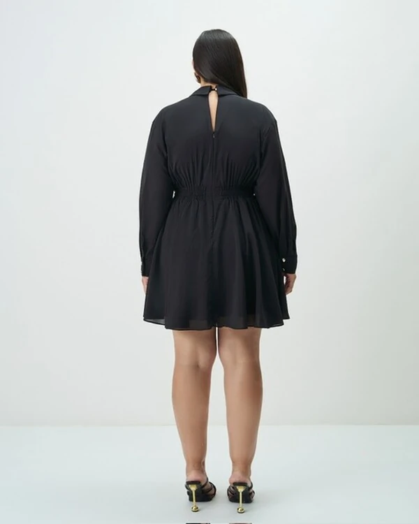 vestido curto camisa chemise quebela