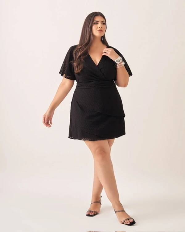 vestido brubs crepe assimetrico kayla
