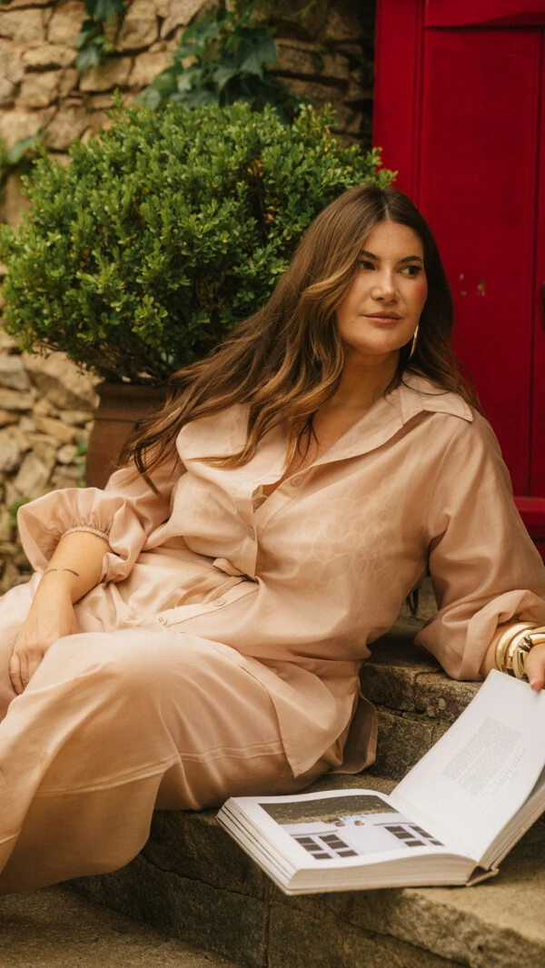 calca reta liocel forro de shorts collab kayla