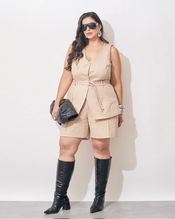 colete kelly algodao viscose linho kayla