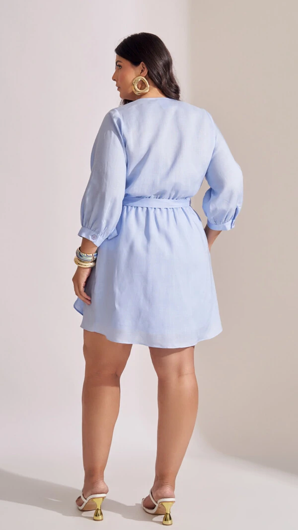 vestido curto liocel transpassado collab kayla