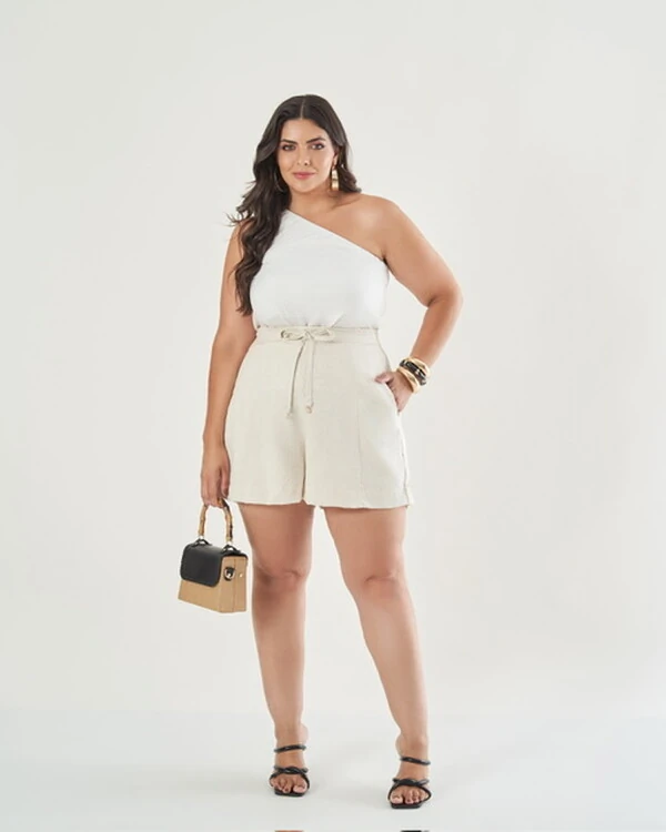 shorts alfaiataria soft quebela