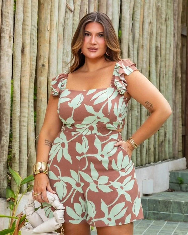 pre venda macaquinho estampado flor marina mr fr