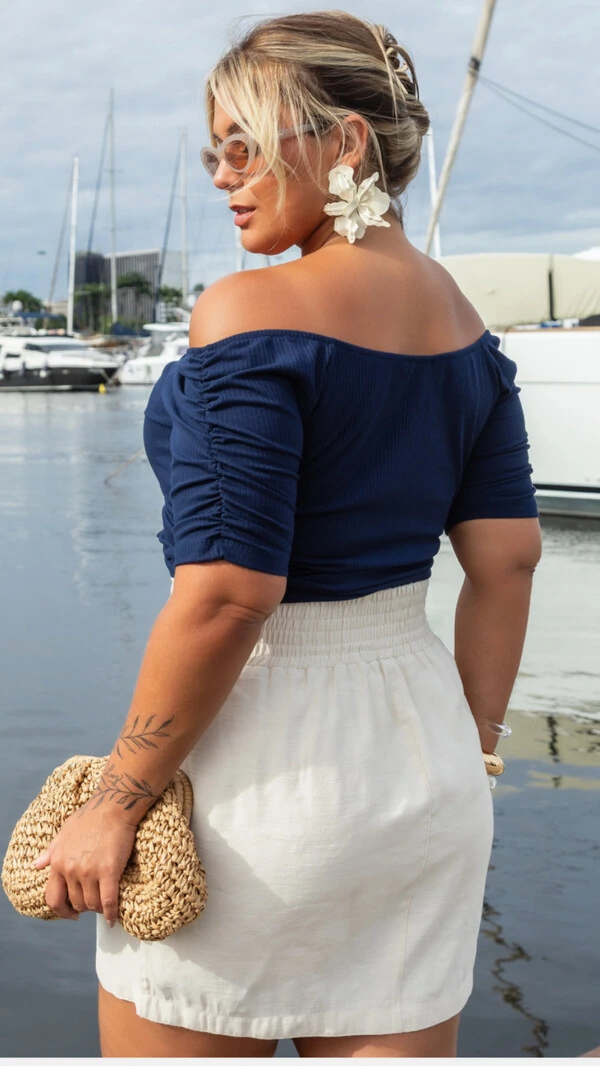 Pre venda blusa ciganinha em malha canelado colise mr fr