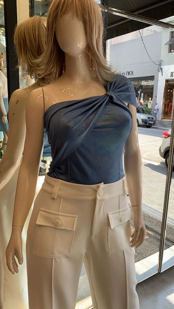 blusa regata malha foil torcido predil