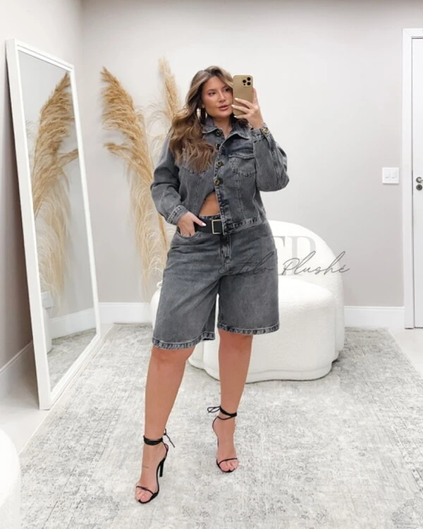 jaqueta jeans black bruna izzat