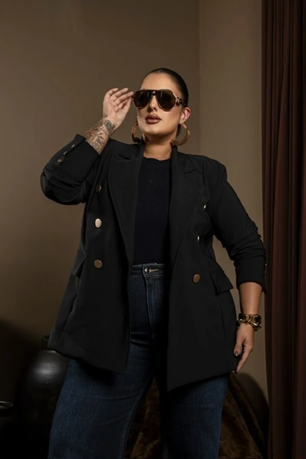 pre venda blazer alfaiataria alongado divas