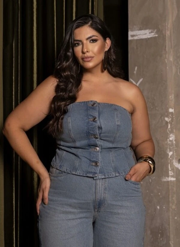 prevenda top denim divas